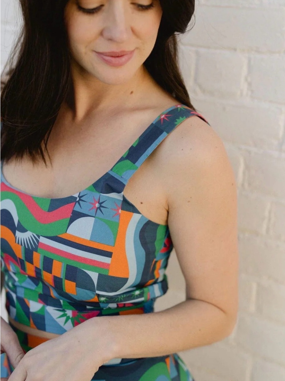 Geometric Multi-Color Women's Tank Top